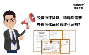 經(jīng)營油漆涂料、稀釋劑需要辦理?；方?jīng)營許可證嗎？